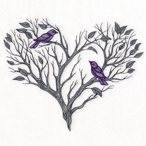 Branching Heart & Birds - Image 2