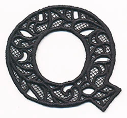 Bunting Letter Q (Lace)