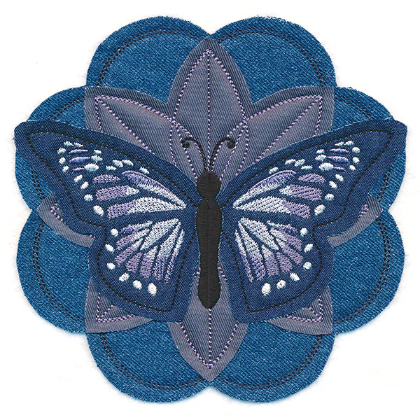 Butterfly and Blooms (Applique) - Image 3