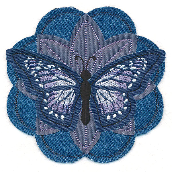 Butterfly and Blooms (Applique) - Image 4