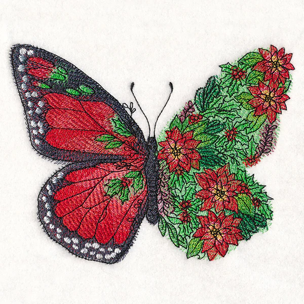 Butterfly in Christmas Flowers - Image 3