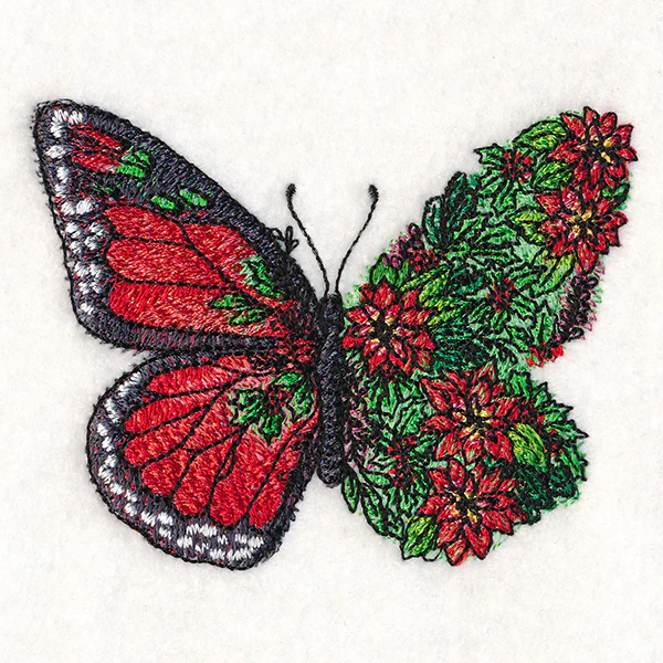 Butterfly in Christmas Flowers - Image 4