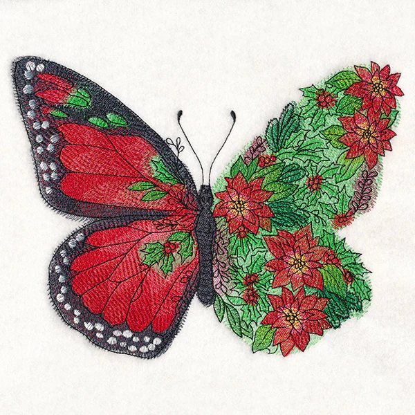 Butterfly in Christmas Flowers - Image 5