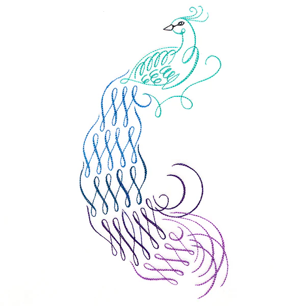 Calligraphic Peacock - Image 3