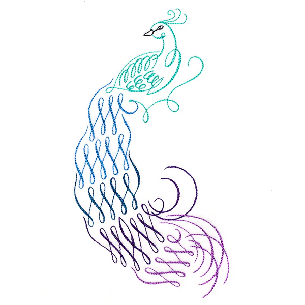 Calligraphic Peacock - Image 5