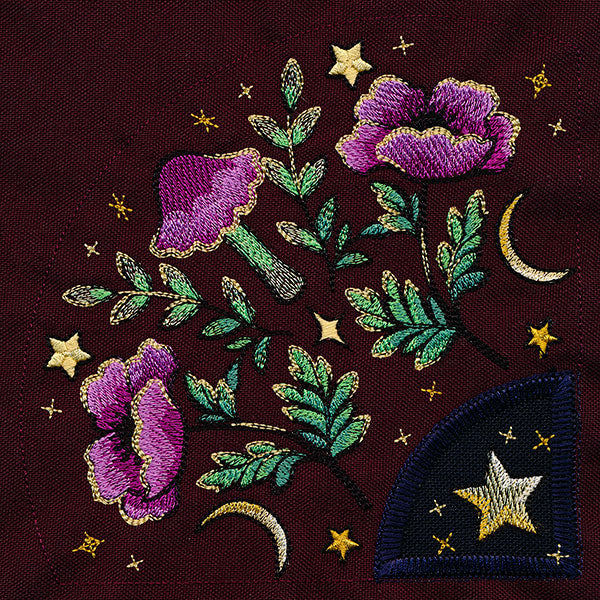 Celestial Botanical Luna Moth Table Center Set (Applique) - Image 4