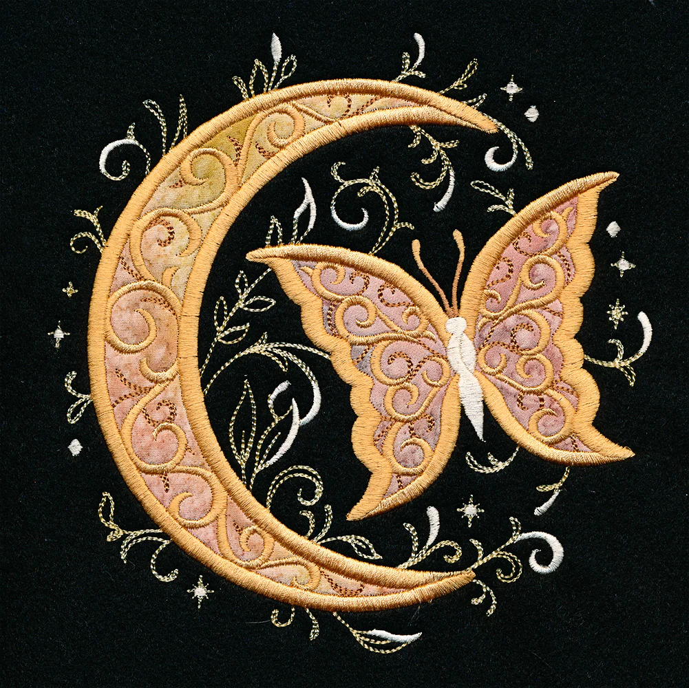 Celestial Butterfly Pillow Pair (Applique) - Image 4