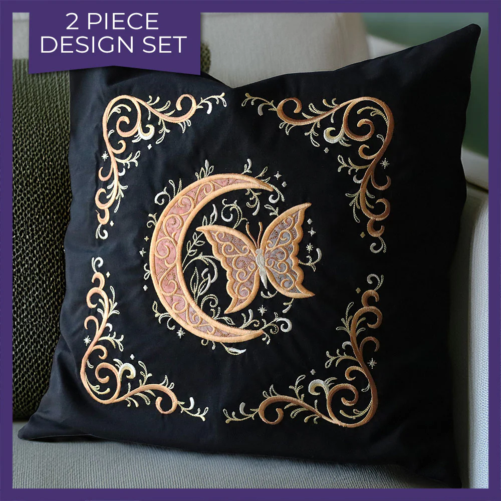 Celestial Butterfly Pillow Pair (Applique) - Image 6