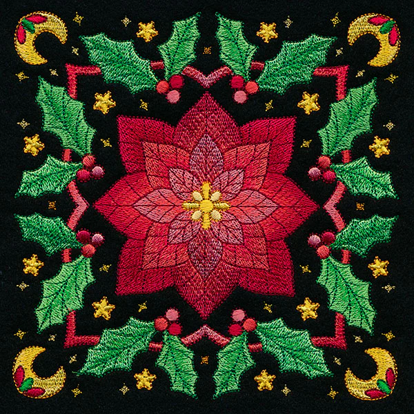 Celestial Christmas Poinsettia Kaleidoscope - Image 2