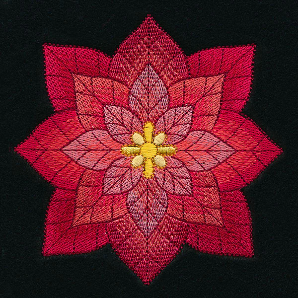 Celestial Christmas Poinsettia Kaleidoscope Feature - Image 3