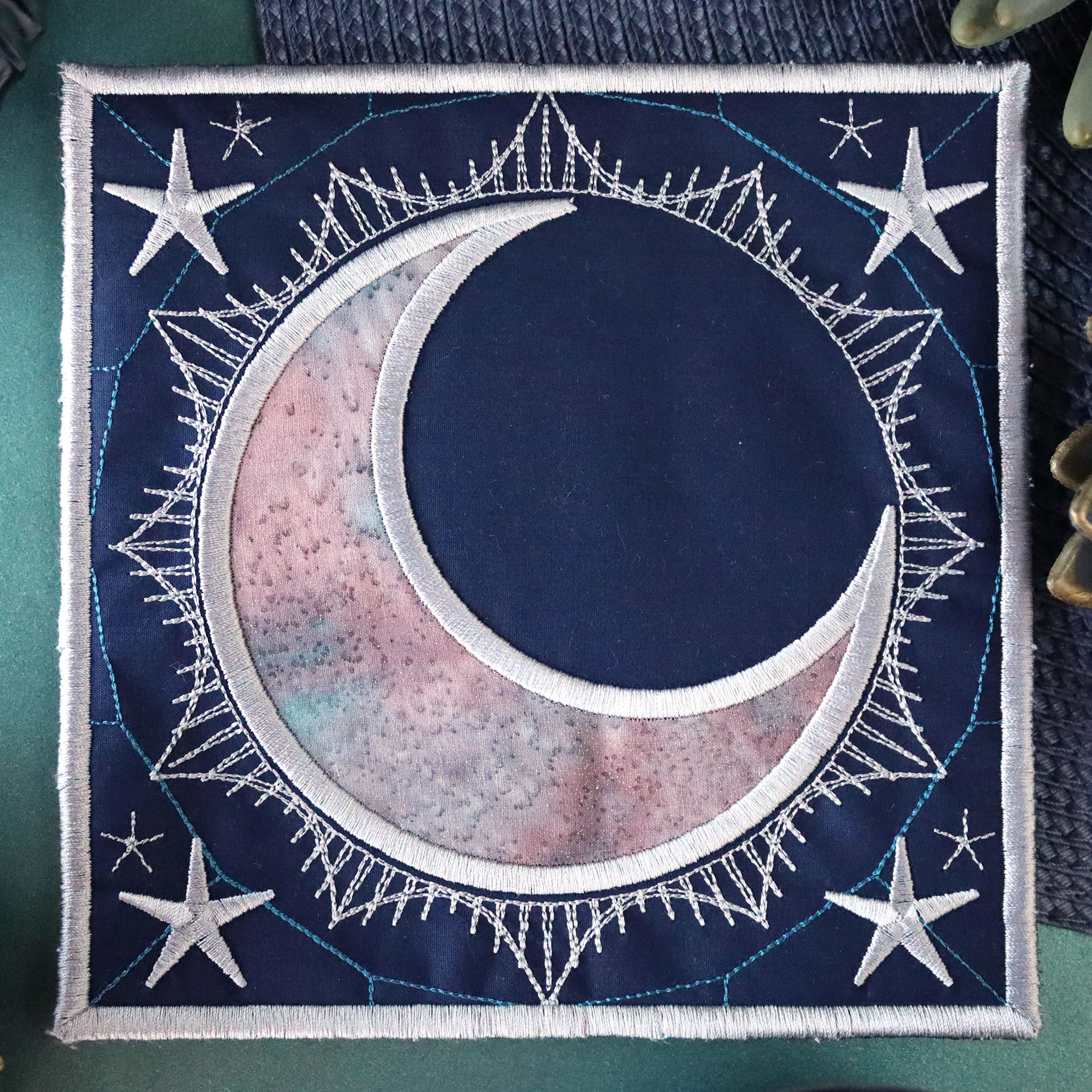 Celestial Moon Trivet (In-the-Hoop) - Image 13