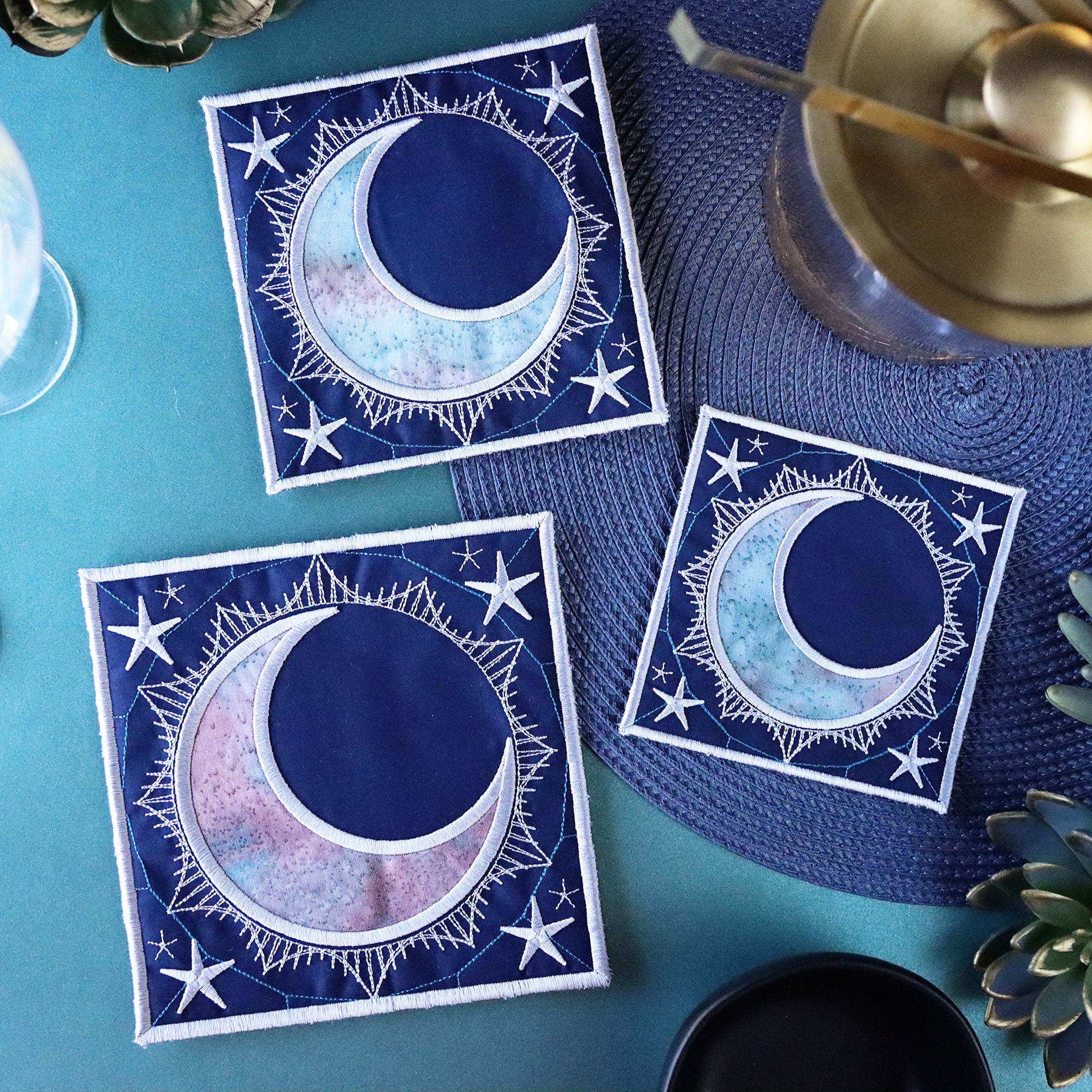 Celestial Moon Trivet (In-the-Hoop) - Image 14
