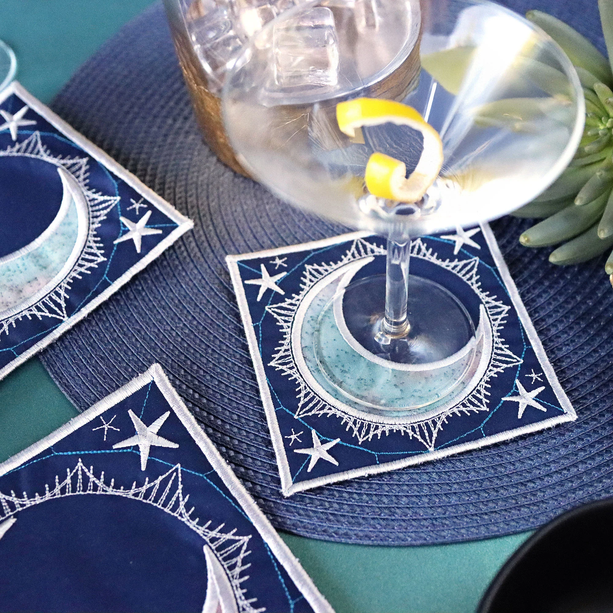 Celestial Moon Trivet (In-the-Hoop) - Image 7
