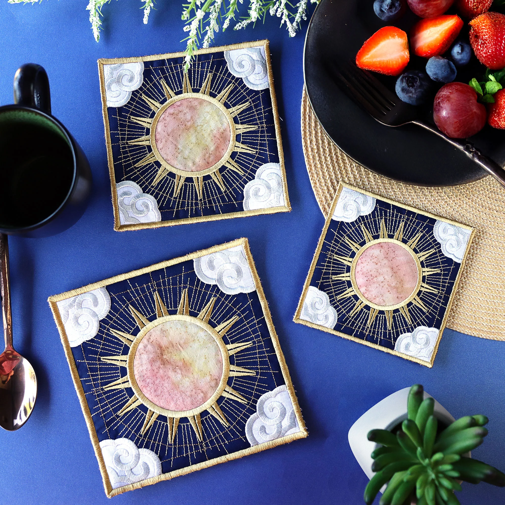 Celestial Sun Trivet (In-the-Hoop) - Image 12