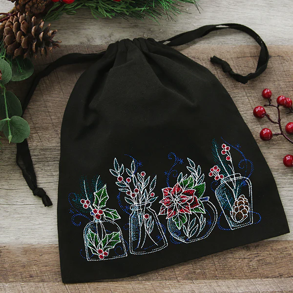 Christmas Botanicals Glass Jar Border - Image 9