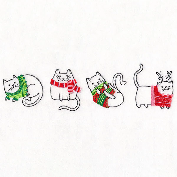 Christmas Cats in Sweaters
