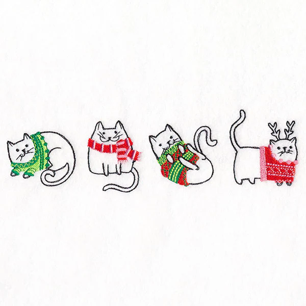 Christmas Cats in Sweaters - Image 3