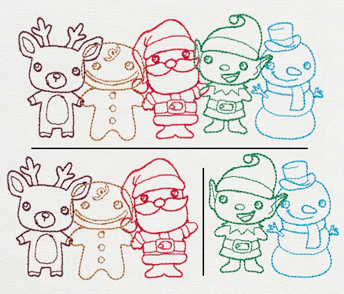 Christmas Friends Border (Split)