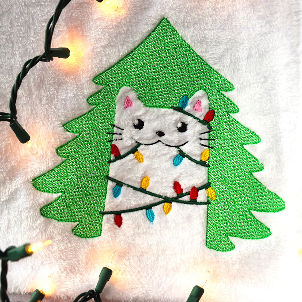 Christmas Lights Kitty (Embossed) - Image 6