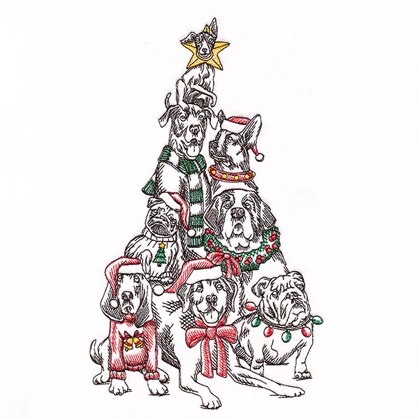 Christmas Tree Dog Portrait - Image 3