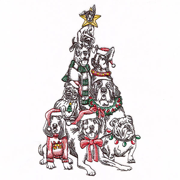 Christmas Tree Dog Portrait - Image 5