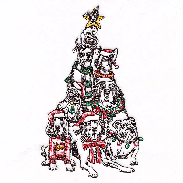 Christmas Tree Dog Portrait - Image 7