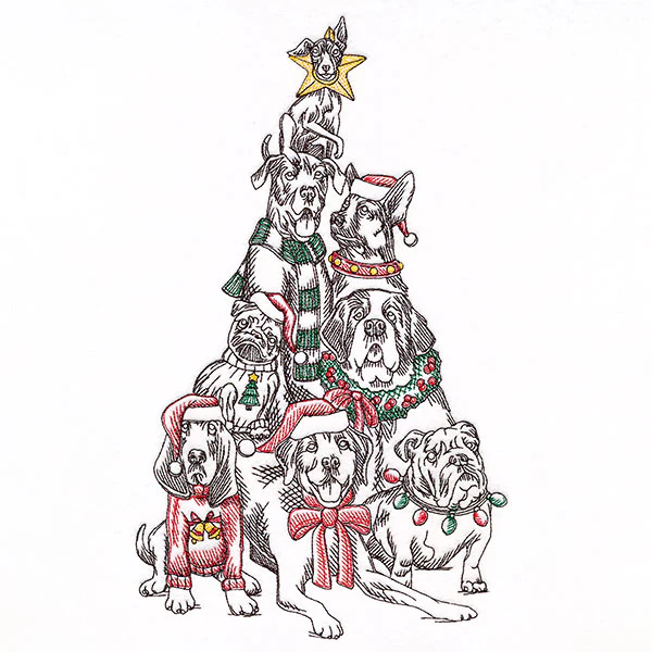 Christmas Tree Dog Portrait - Image 9