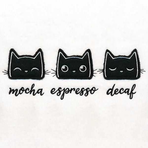 Coffee Cats (Applique) - Image 3
