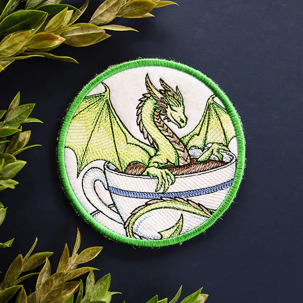 Coffee Day Spa Dragon Coaster (In-the-Hoop) - Image 5