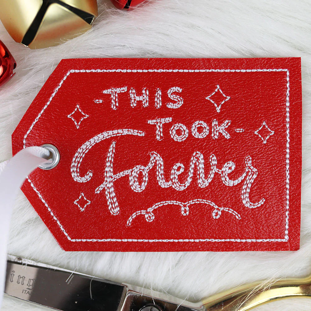Crafted with Attitude Gift Tag - This Took Forever (In-the-Hoop) - Image 4