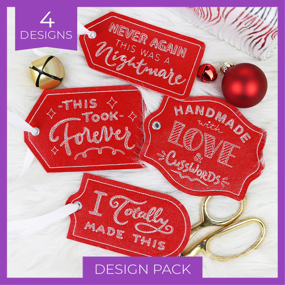 Crafted with Attitude Gift Tags (In-the-Hoop) Design Pack