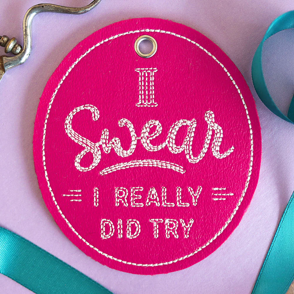 Crafted with Honesty Gift Tag - I Really Did Try (In-the-Hoop) - Image 5