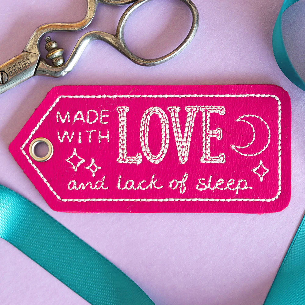 Crafted with Honesty Gift Tag - Love & Lack of Sleep (In-the-Hoop) - Image 4