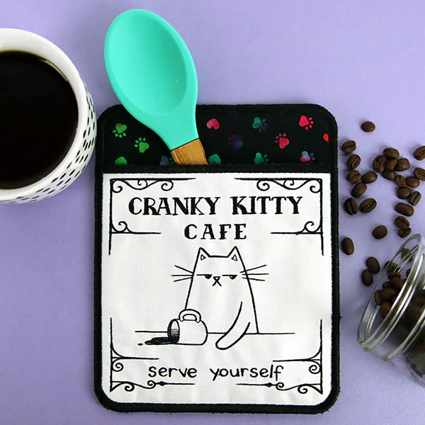 Cranky Kitty Cafe Pot Holder (In-the-Hoop) - Image 7