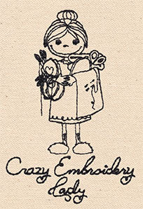 Crazy Embroidery Lady - Image 3