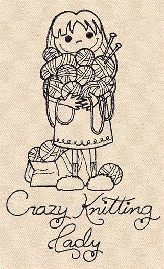 Crazy Knitting Lady - Image 2