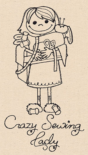 Crazy Sewing Lady - Image 2