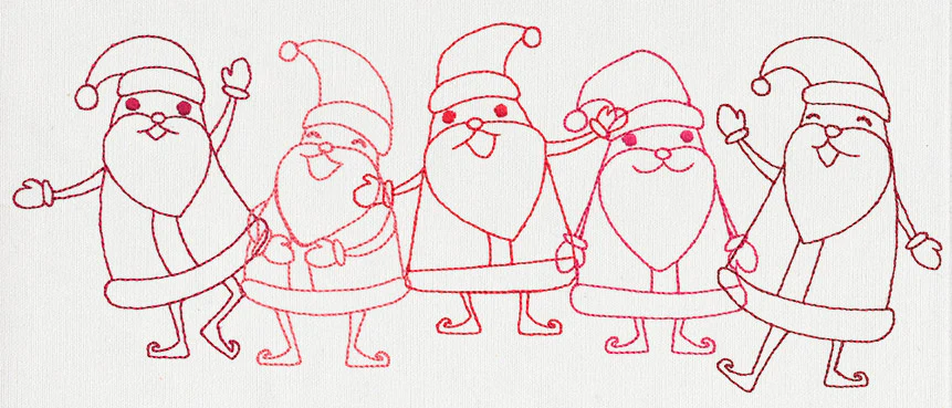 Dancing Santa Border