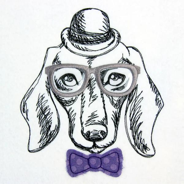 Dapper Dachshund (Vinyl Applique)