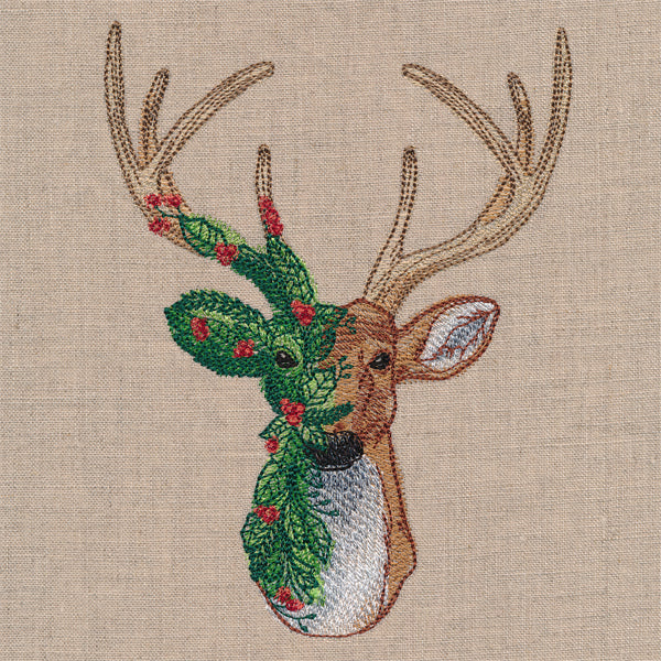 Deer in Holly - Image 3