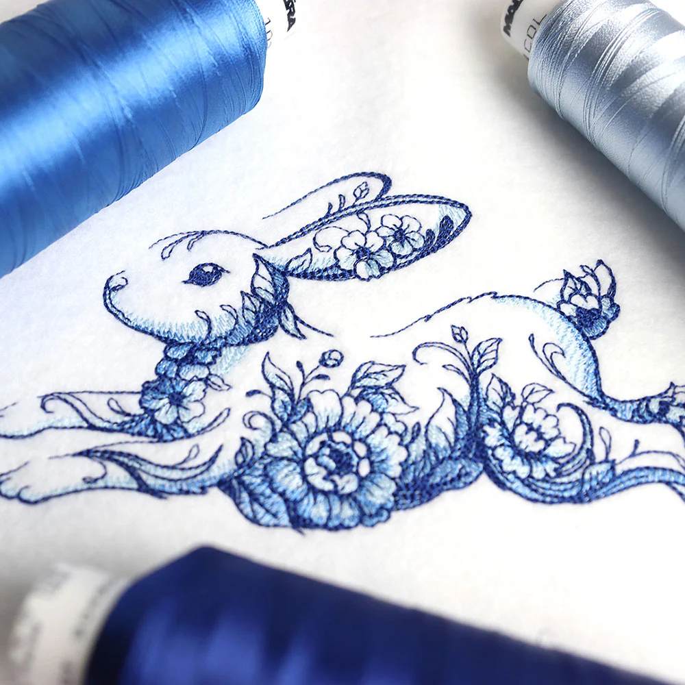 Delft Blue Floral Bunny - Image 6