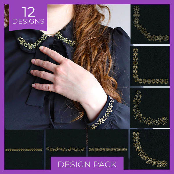Delicate Gilded Borders & Corners Design Pack - Image 9