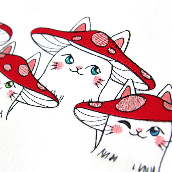 Delightful Mushroom Kitty Border - Image 10