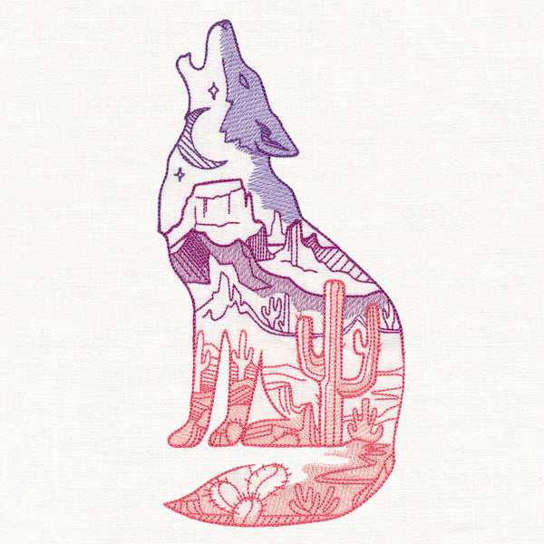 Desert Scene Coyote - Image 2