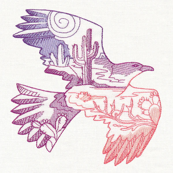 Desert Scene Hawk - Image 3