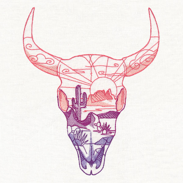 Desert Scene Steer Skull - Image 5