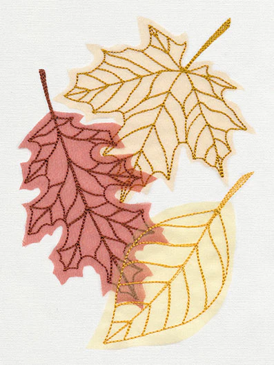Diaphanous Autumn Leaves (Applique) - Image 2