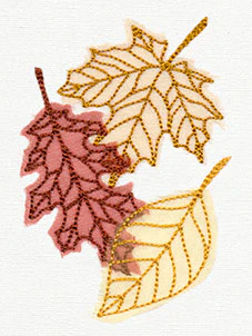 Diaphanous Autumn Leaves (Applique) - Image 3