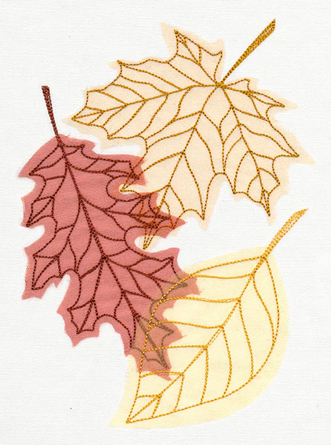 Diaphanous Autumn Leaves (Applique) - Image 4