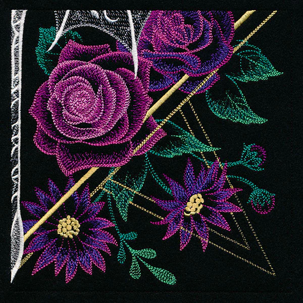 Dragon & Flowers Panel Scene - Bottom Right - Image 5
